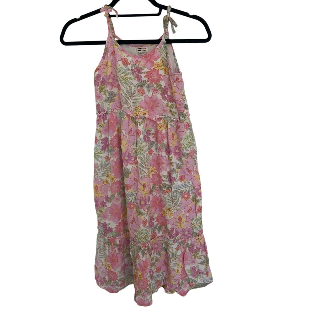 Billabong Girls Tropical Getaway Floral Dress Sz L Summer Beachy Resort Vacation
